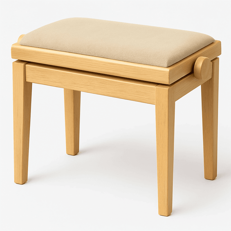 Hidrau BG1 Regulerbar Pianokrakk Natur Matt med Beige sete i Velur
