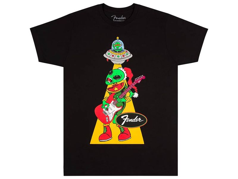 Fender t-shirt Ugly Christmas Alien, black, S
