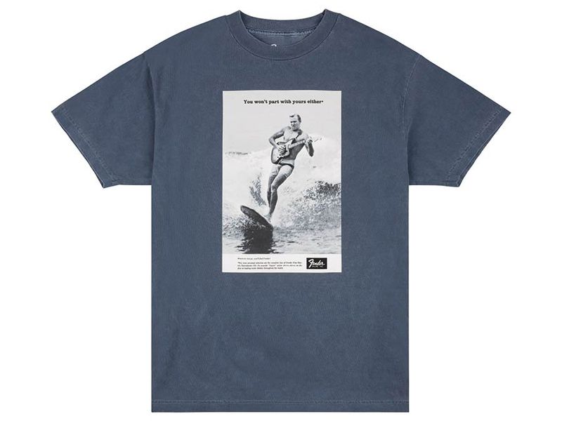 Fender vintage ad surfer tee, ocean, L