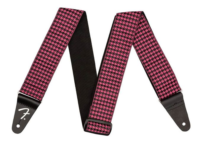 Hovedbilde Fender  guitar strap, houndstooth, pink