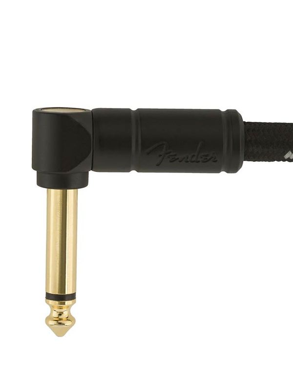 Fender Deluxe Series Inst.cable, 18,6ft, 1x angled, black twe