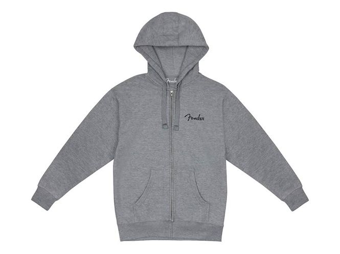 Hovedbilde Fender Clothing small spaghetti logo zip front hoodie, athletic gray, S