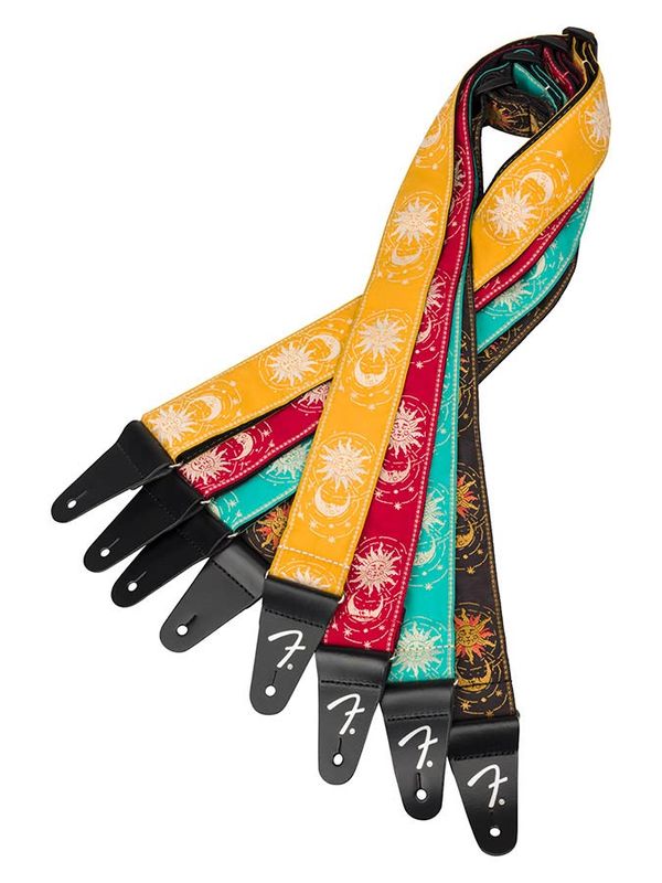 Fender  AM Vintage II woven Git.strap, sun & moon design, three