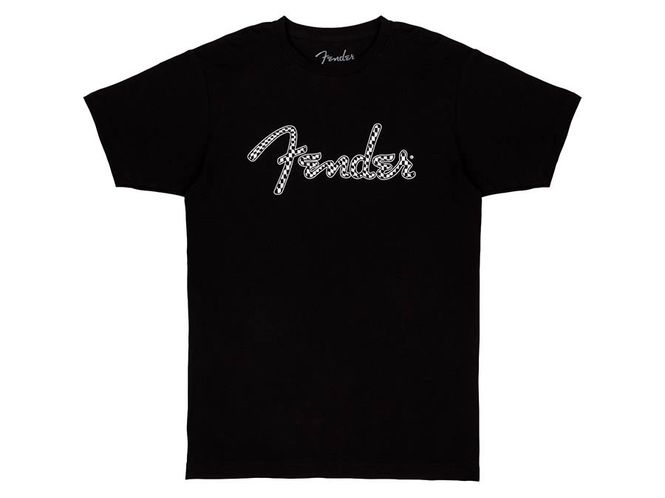 Hovedbilde Fender spaghetti wavy checker logo t-shirt, black, XXL