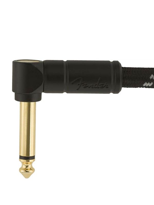 Fender Deluxe Series Inst.cable, 10ft, 1x angled, black tweed