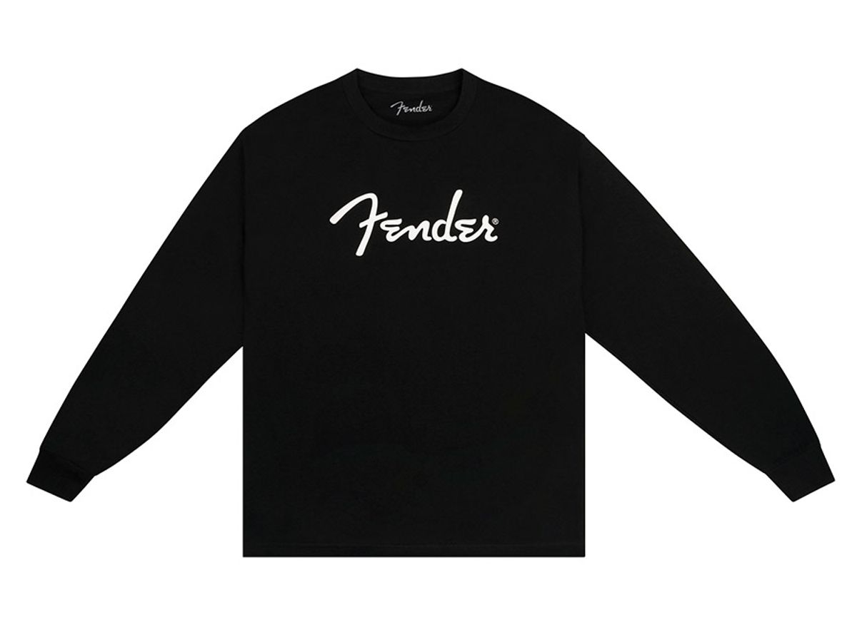 Fender  Spaghetti logo long sleeve T-shirt, black, XL