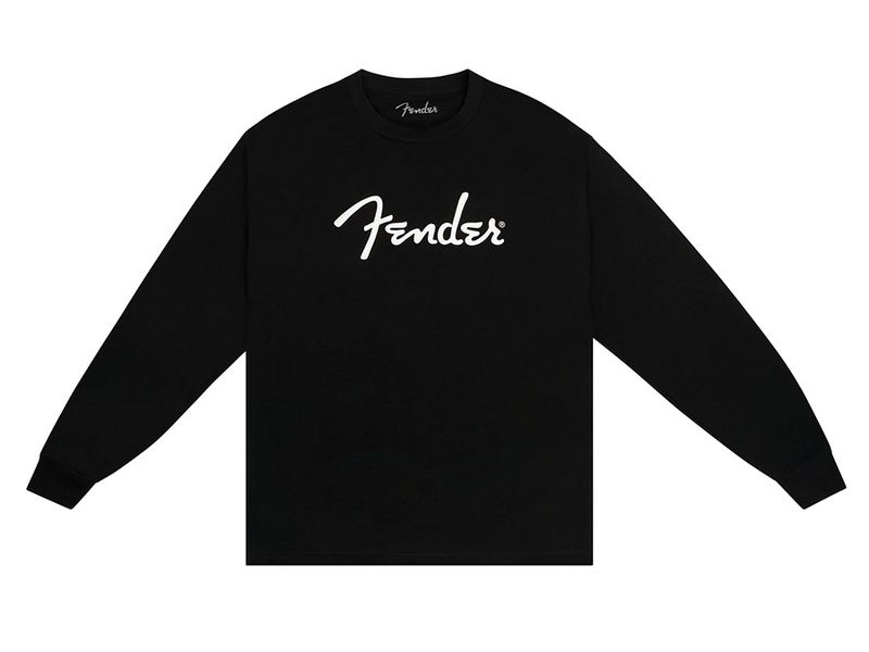 Fender  Spaghetti logo long sleeve T-shirt, black, XL