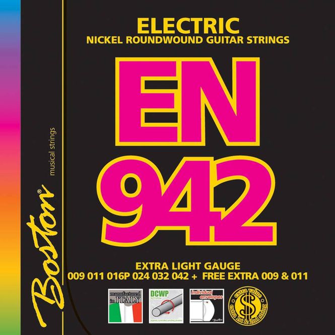 Hovedbilde Boston EN-942 Electric Guitar Nickel Set 9-42