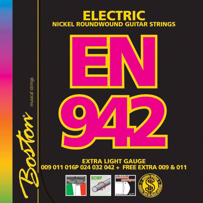 Boston EN-942 Electric Guitar Nickel Set 9-42
