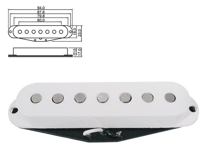 Hovedbilde Boston PU-19 Single Coil 7-str - White