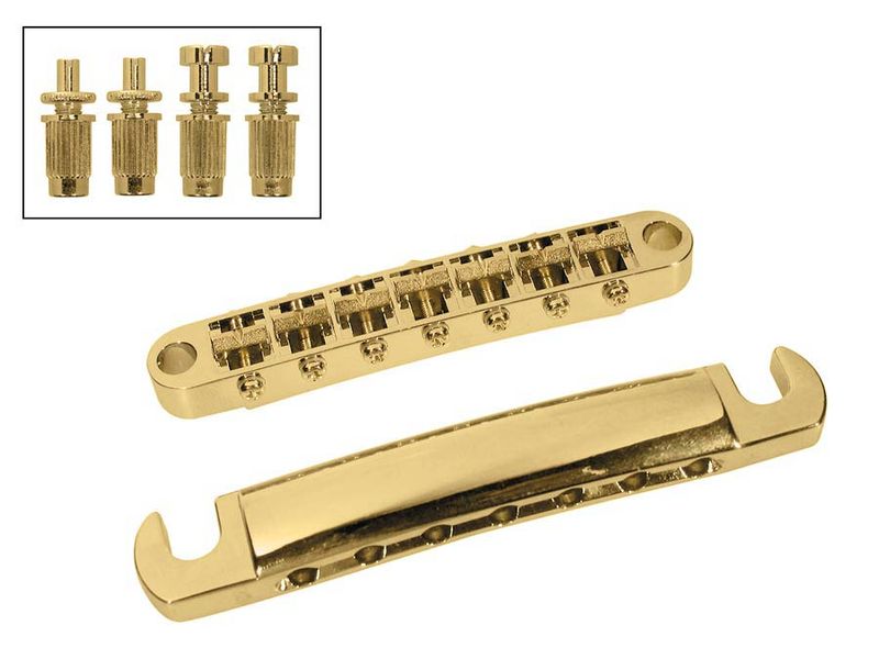 Boston BT-167-G Bridge & Tailpiece Set 7-str - Gold