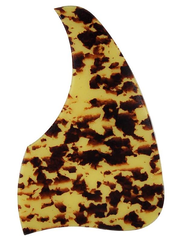 Boston pickguard teardrop, 1-ply yellow shell, w.self adhesive tape