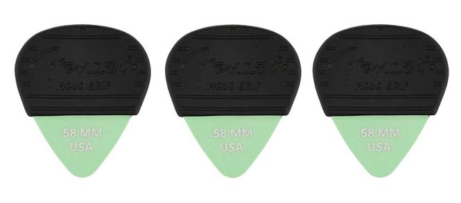 Hovedbilde Fender  Mojo Grip picks, dura-tone delrin 0.58, 3-pack