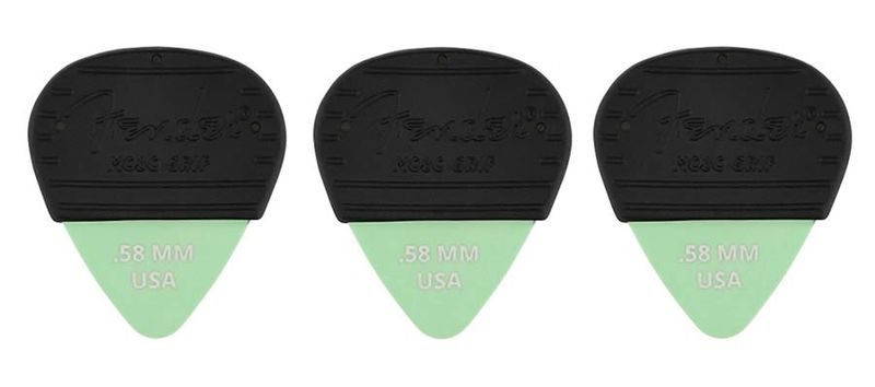 Fender  Mojo Grip picks, dura-tone delrin 0.58, 3-pack