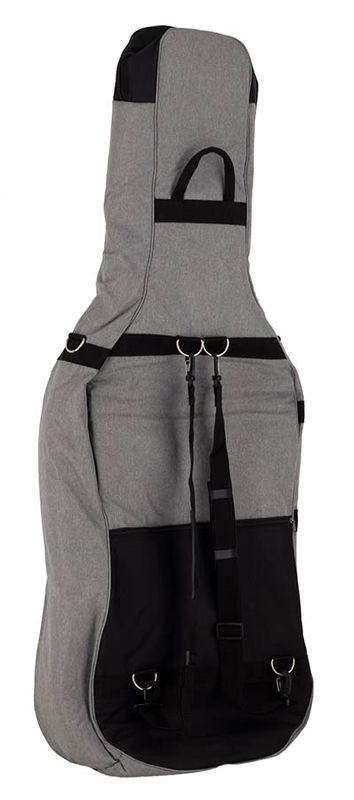 Boston CT-112-GR cello bag 1/2 light grey, 19 mm. padded, 2 straps, various pockets