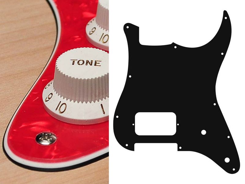 Boston ST-344 Pickguard Strat - Pearl Red