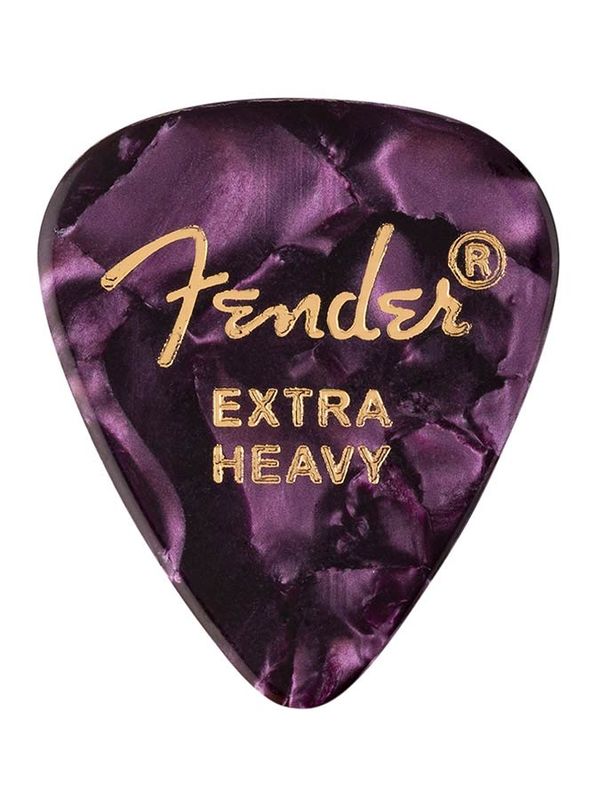 Fender  351  premium picks, extra heavy, purple moto, 12-pac