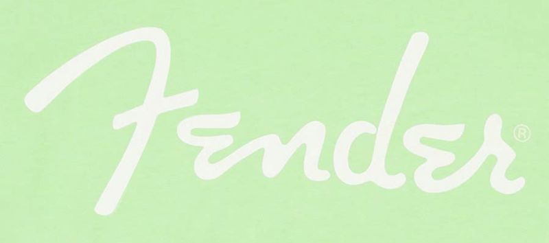 Fender  T-Shirts spaghetti logo, surf green, M