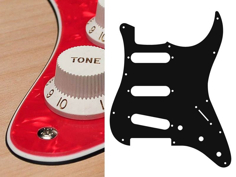Boston ST-313 Pickguard Strat - Pearl Red