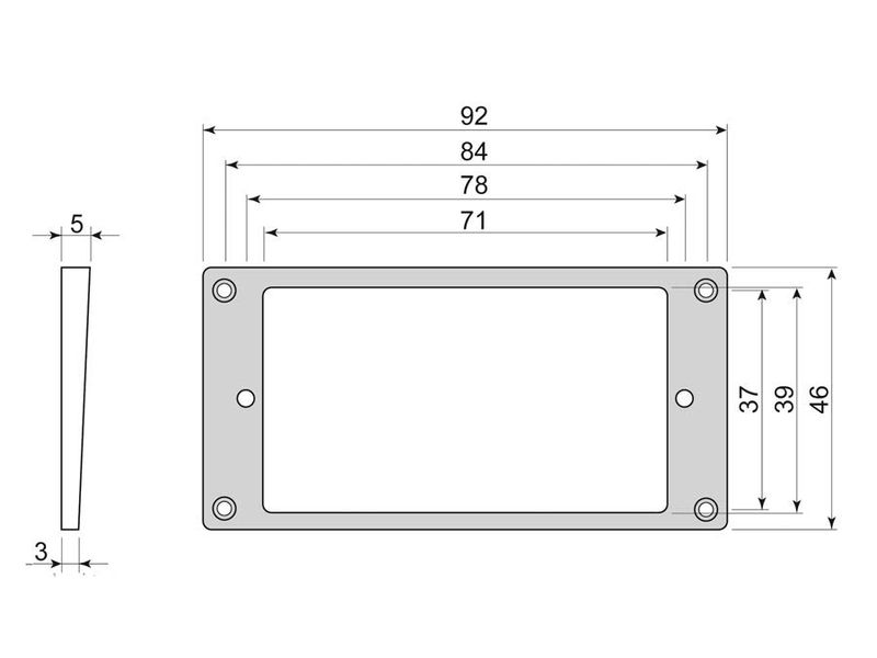 Boston HCS3050BK Humbucker Frame 3x5 mm Black