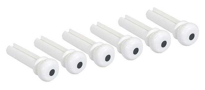 Hovedbilde Boston 2120 Bass Bridge Pins White / Black Dot ...
