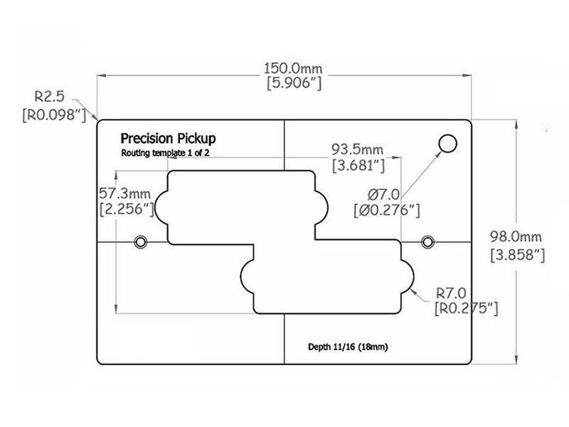 Boston ART-PB pickup routing template PB