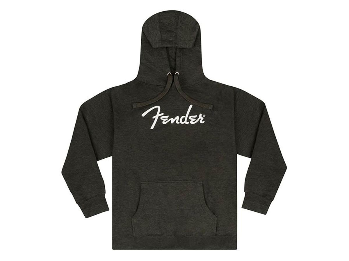 Fender  spaghetti logo hoodie, grey heather, L