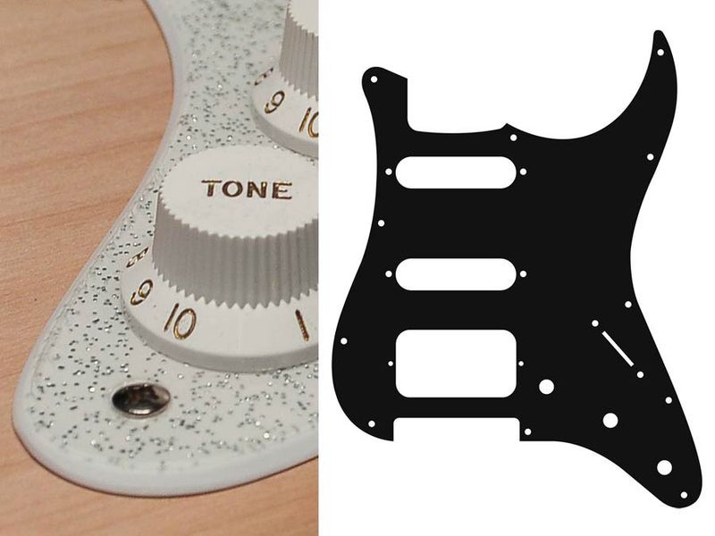 Boston ST-223 Pickguard Strat - Sparkling Silver