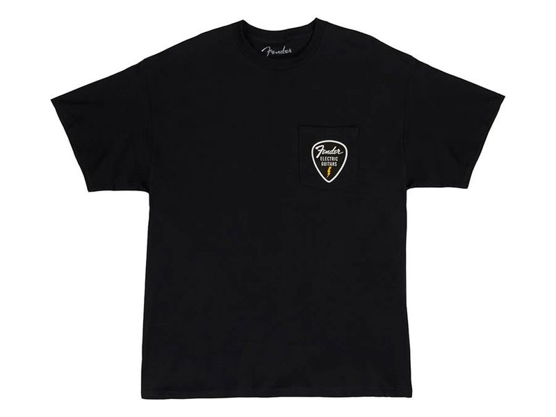 Fender  T-Shirts pick patch pocket, black, XXL