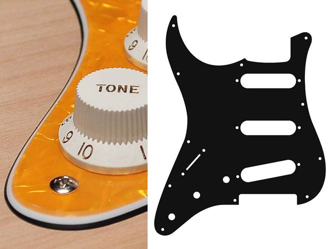 Hovedbilde Boston SL-313 Pickguard Strat - Pearl Yellow (Lefthand)