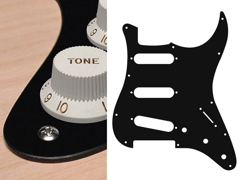 Boston ST-113 Pickguard Strat - Black Mat