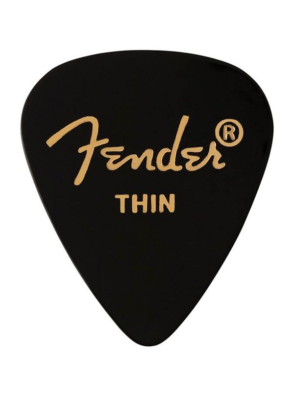 Fender 351  premium picks, thin, black, 12-pack