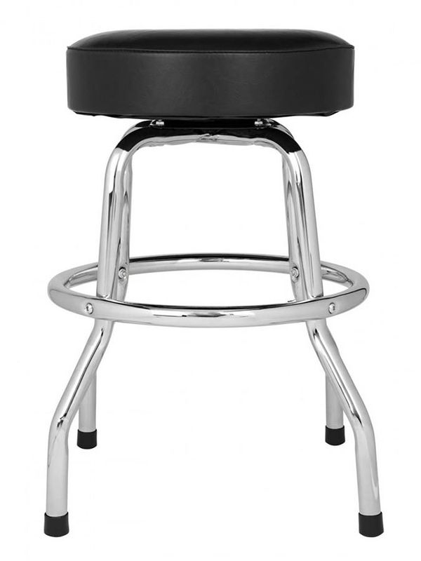 Fender  Custom Shop chevron logo barstool, black/chrome, 24