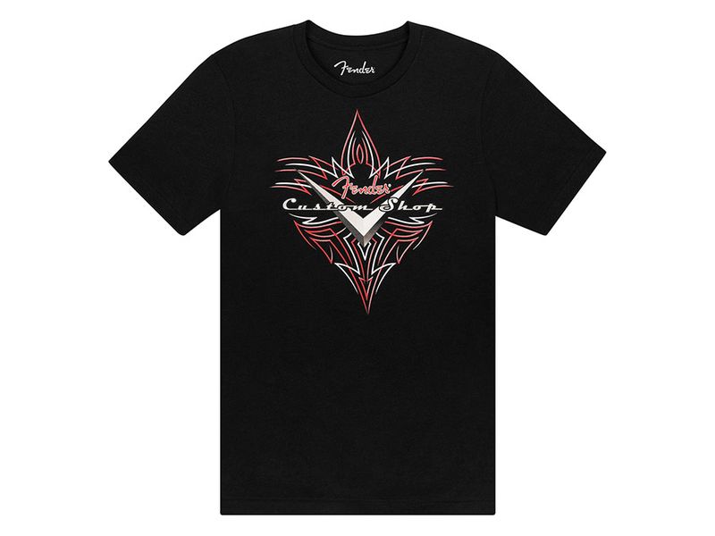 Fender  Custom Shop pinstripe T-Shirt, black, XXL