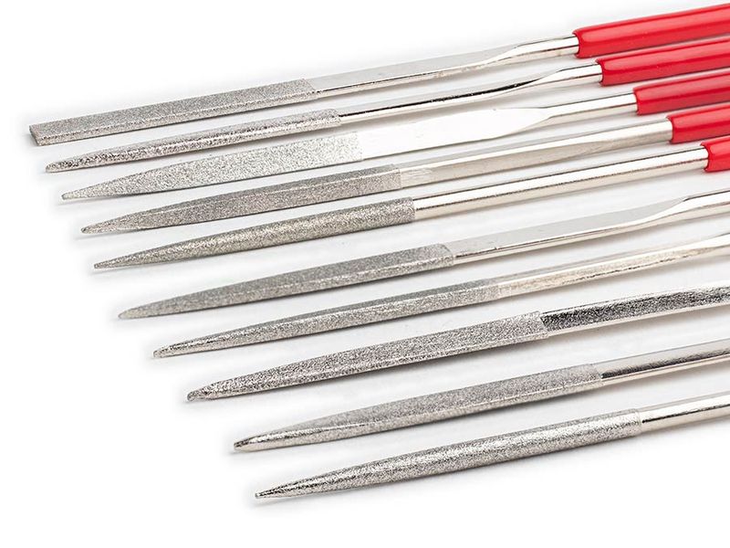 Boston diamond needle file set 160x4mm - 10 pcs