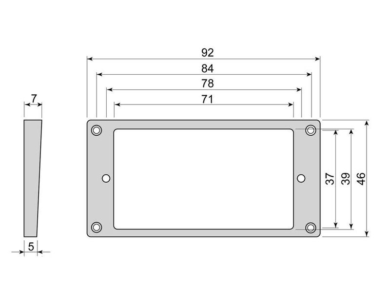 Boston HCS5070IV Humbucker Frame 5-7 mm Ivory