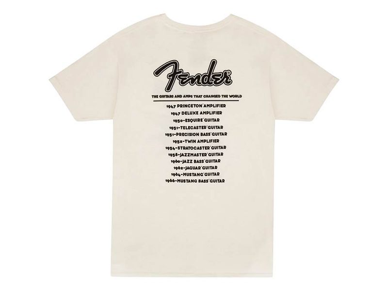 Fender  T-Shirts world tour, vintage white, XL