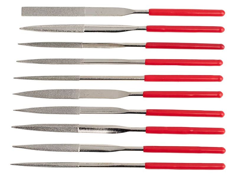 Boston diamond needle file set 160x4mm - 10 pcs