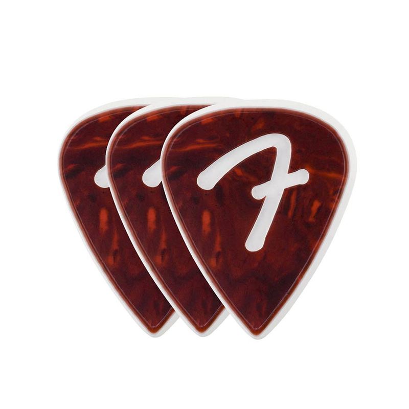 Fender  celluloid picks, F grip, 351 , shell, 3-pack