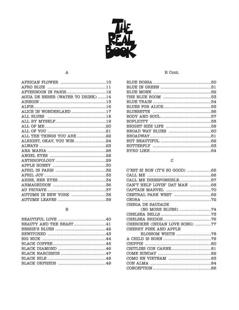 The Real Book - Volume I - Sixth Edition