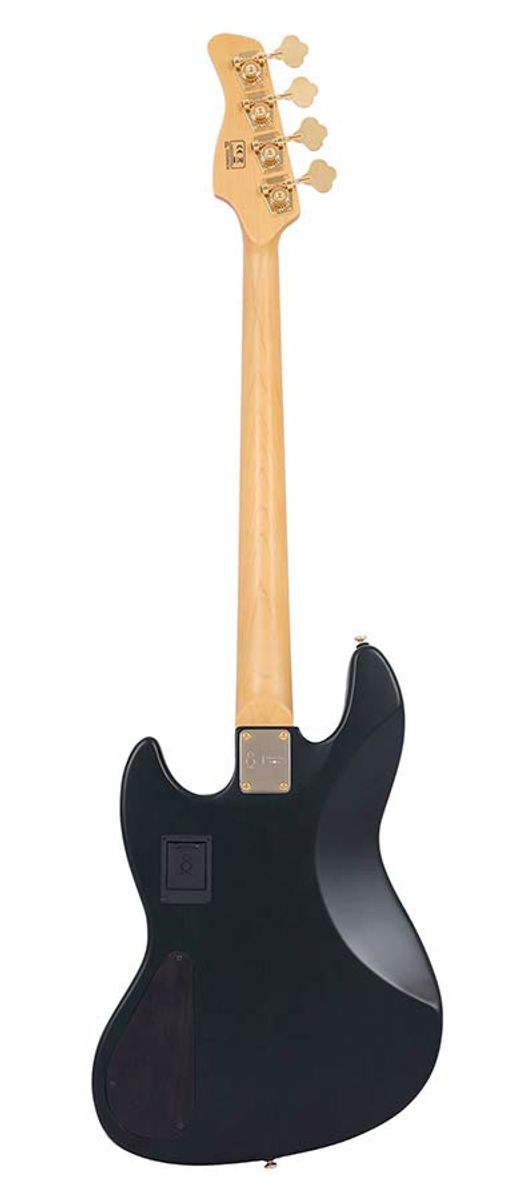Sire V10 Series Marcus Miller swamp ash + poplar burl 4-string active bass guitar, transparent green satin, with hardcase