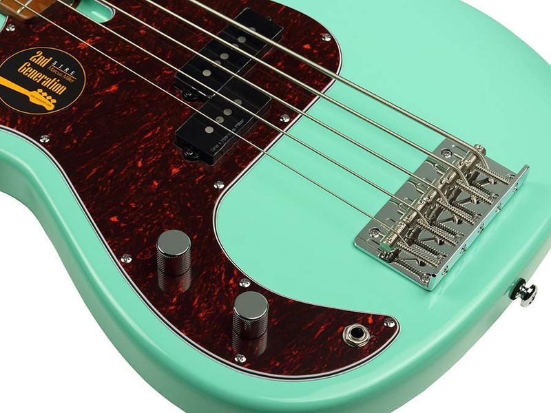 Sire P5 Series Marcus Miller Lefty Alder 5-string Passive Bass Guitar Mild Green
