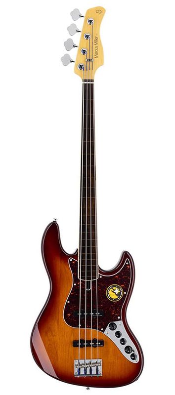 Sire V7 2nd Gen Series Marcus Miller fretless Alder 4-string Bass Guitar Tobacco Sunburst