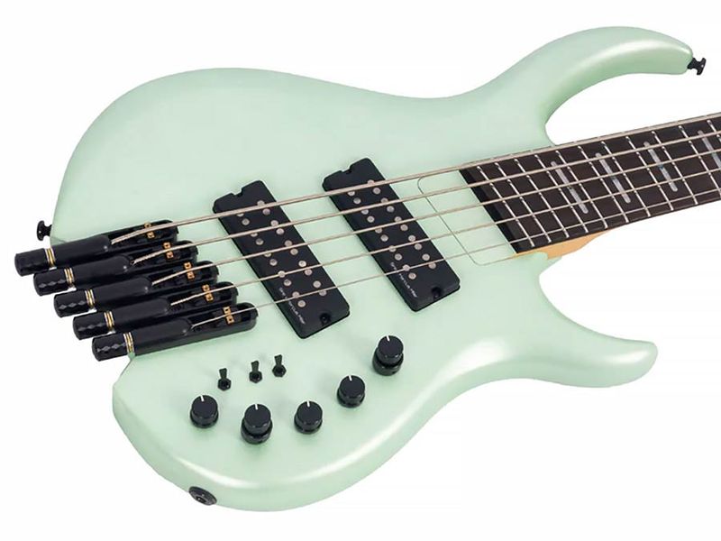 Sire M6H 5/SGMS mahogany 5-string active bass surf green metallic satin, with gigbag