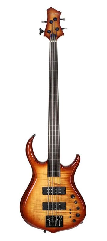 Sire M7 2nd Gen Series Marcus Miller fretless Alder + Solid Maple 4-string Bass Guitar Brown