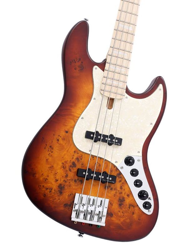 Sire V7 Series Marcus Miller swamp ash reissue 4-string active bass guitar, tobacco sunburst satin