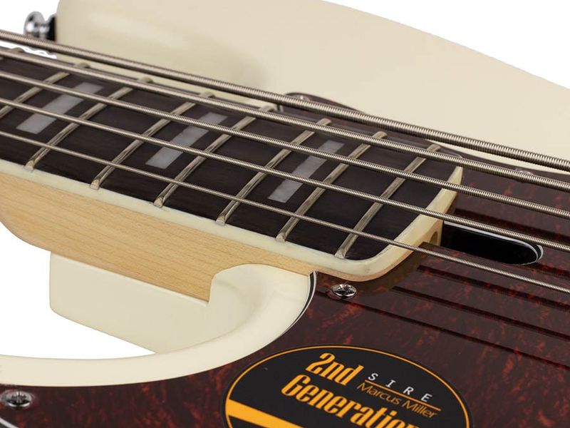 Sire V7 2nd Gen Series Marcus Miller Lefty Alder 5-string Bass Guitar Antique White