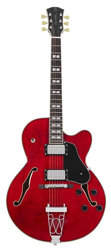 Sire H Series Larry Carlton electric archtop guitar, see through red