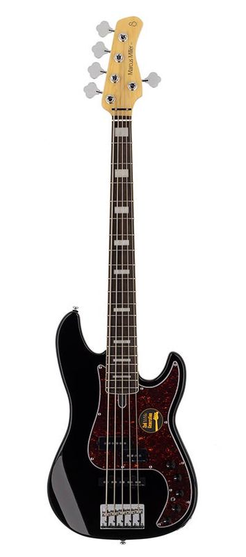 Sire P7 2nd Gen Series Marcus Miller Alder 5-string Bass Guitar Black