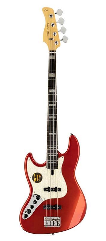 Sire V7 2nd Gen Series Marcus Miller Lefty Alder 4-string Bass Guitar Bright Metallic Red